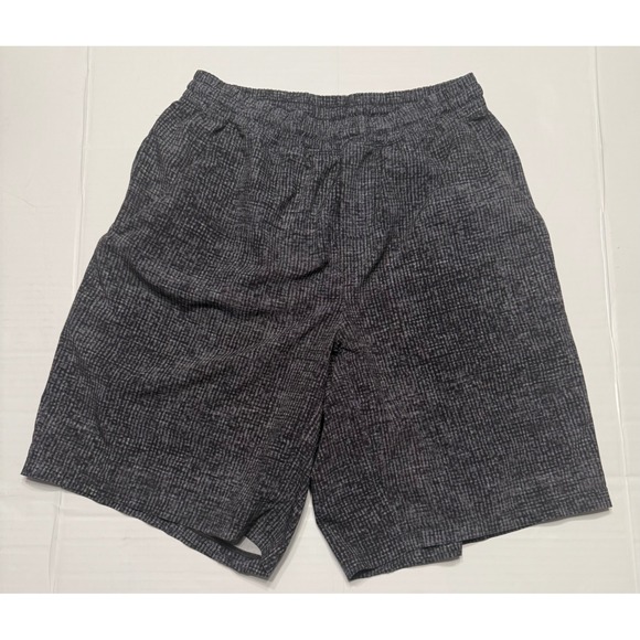 Lululemon Other - Lululemon Mens‎ Grey Grid Textured Athletic Training Running Shorts Size M